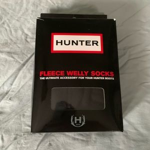 Hunter Fleece Welly Socks - black size M